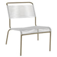Schaffner Säntis Chaise basse Spaghetti Champagne 85 Blanc 90 