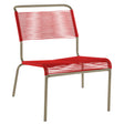 Schaffner Säntis Chaise basse Spaghetti Champagne 85 Rouge 30 