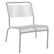 Schaffner Säntis Chaise basse Spaghetti Gris Argent 78 Blanc 90 