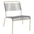 Schaffner Säntis Chaise basse Spaghetti Sable Pastel 15 Gris Argent 78 