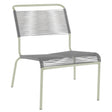 Schaffner Säntis Chaise basse Spaghetti Vert Pastel 64 Gris Argent 78 