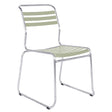 Schaffner Säntis Chaise luge à lattes Galvanisé à chaud 02 Vert pastel 64 