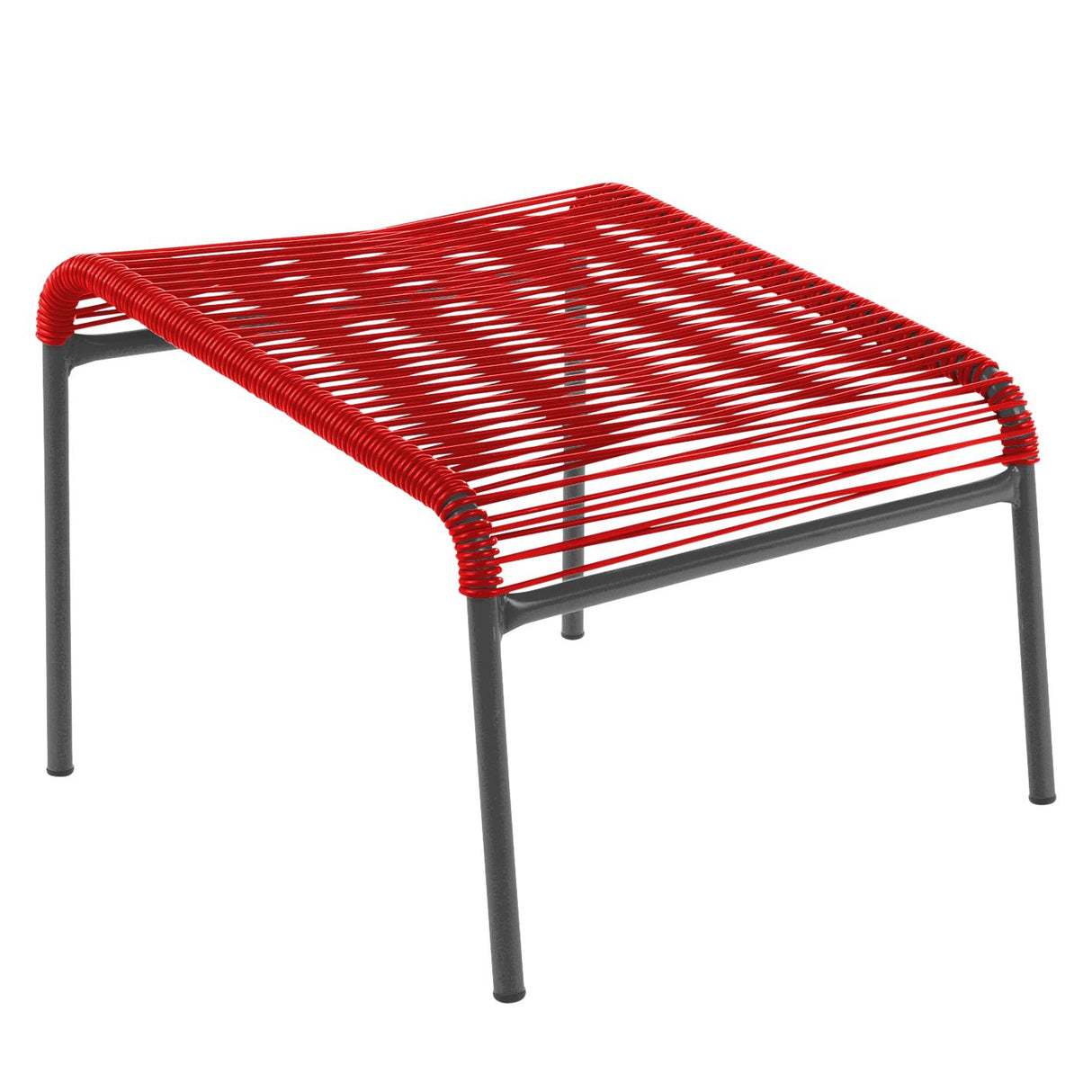 Schaffner Säntis Repose-pieds Spaghetti Anthracite 77 Rouge 30 