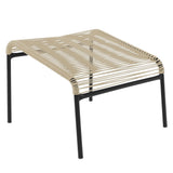 Schaffner Säntis Repose-pieds Spaghetti Noir 91 Sable pastel 15 