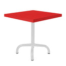 Schaffner Säntis Table d'appoint rabattable 50x50cm Blanc 90 Rouge 30 