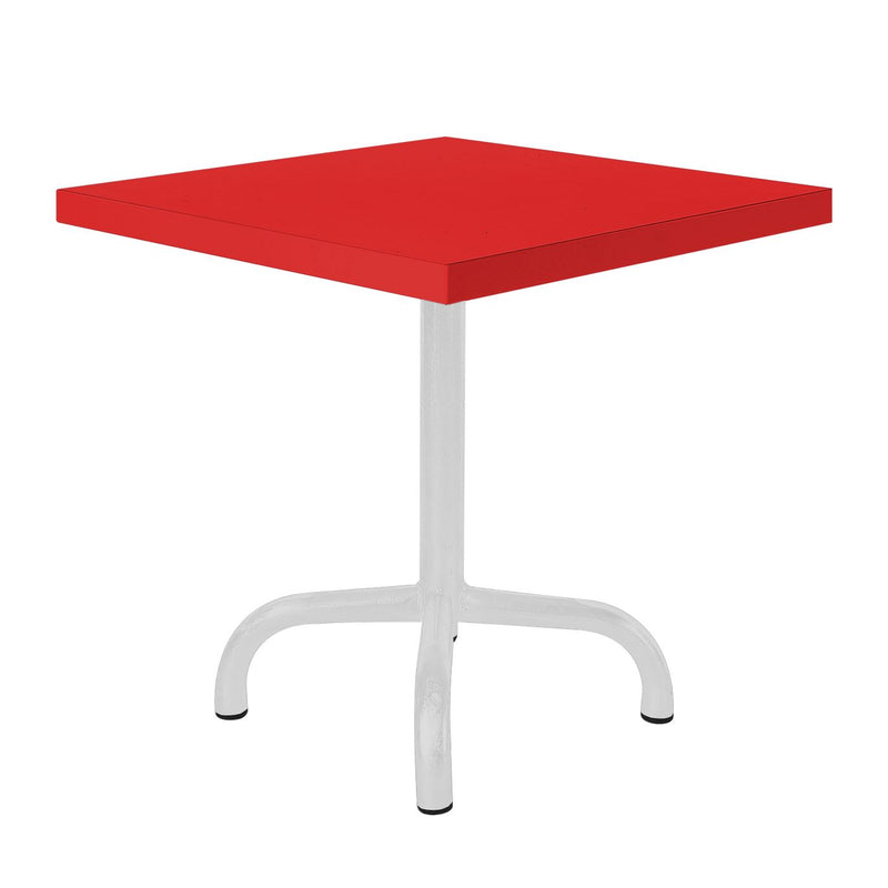 Schaffner Säntis Table d'appoint rabattable 50x50cm Blanc 90 Rouge 30 