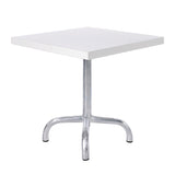 Schaffner Säntis Table d'appoint rabattable 50x50cm Galvanisé à chaud 02 Blanc 90 