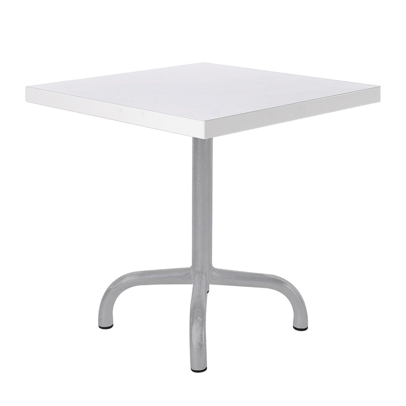 Schaffner Säntis Table d'appoint rabattable 50x50cm Gris Argent 78 Blanc 90 