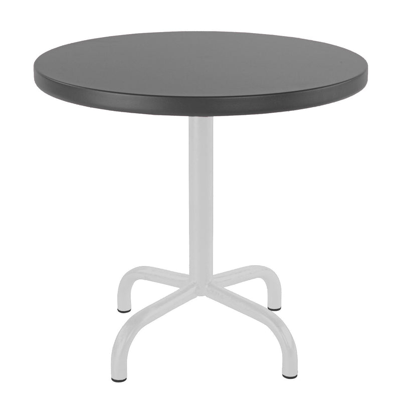 Schaffner Säntis Table d'appoint rabattable ronde Ø54cm Blanc 90 Graphite 73 