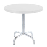 Schaffner Säntis Table d'appoint rabattable ronde Ø54cm Galvanisé à chaud 02 Blanc 90 