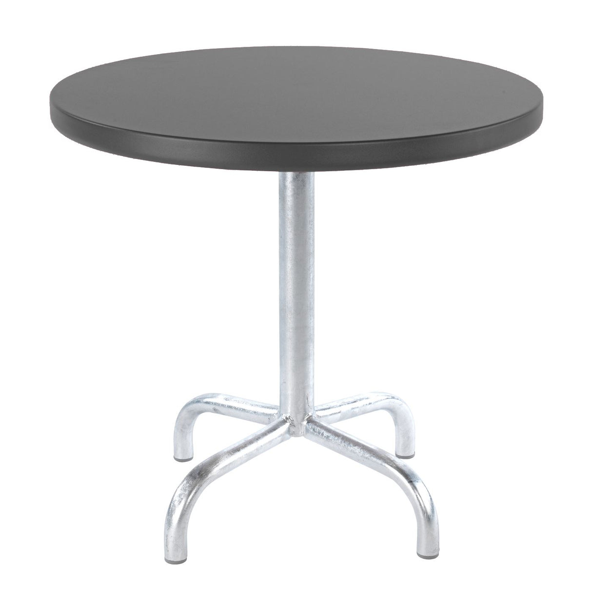 Schaffner Säntis Table d'appoint rabattable ronde Ø54cm Galvanisé à chaud 02 Graphite 73 