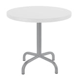 Schaffner Säntis Table d'appoint rabattable ronde Ø54cm Gris Argent 78 Blanc 90 