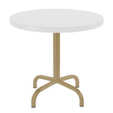 Schaffner Säntis Table d'appoint rabattable ronde Ø54cm Marron Pastel 83 Blanc 90 