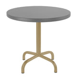 Schaffner Säntis Table d'appoint rabattable ronde Ø54cm Marron Pastel 83 Gris Argent 78 
