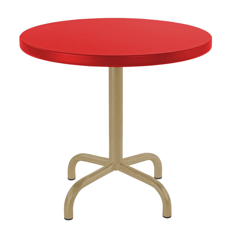 Schaffner Säntis Table d'appoint rabattable ronde Ø54cm Marron Pastel 83 Rouge 30 