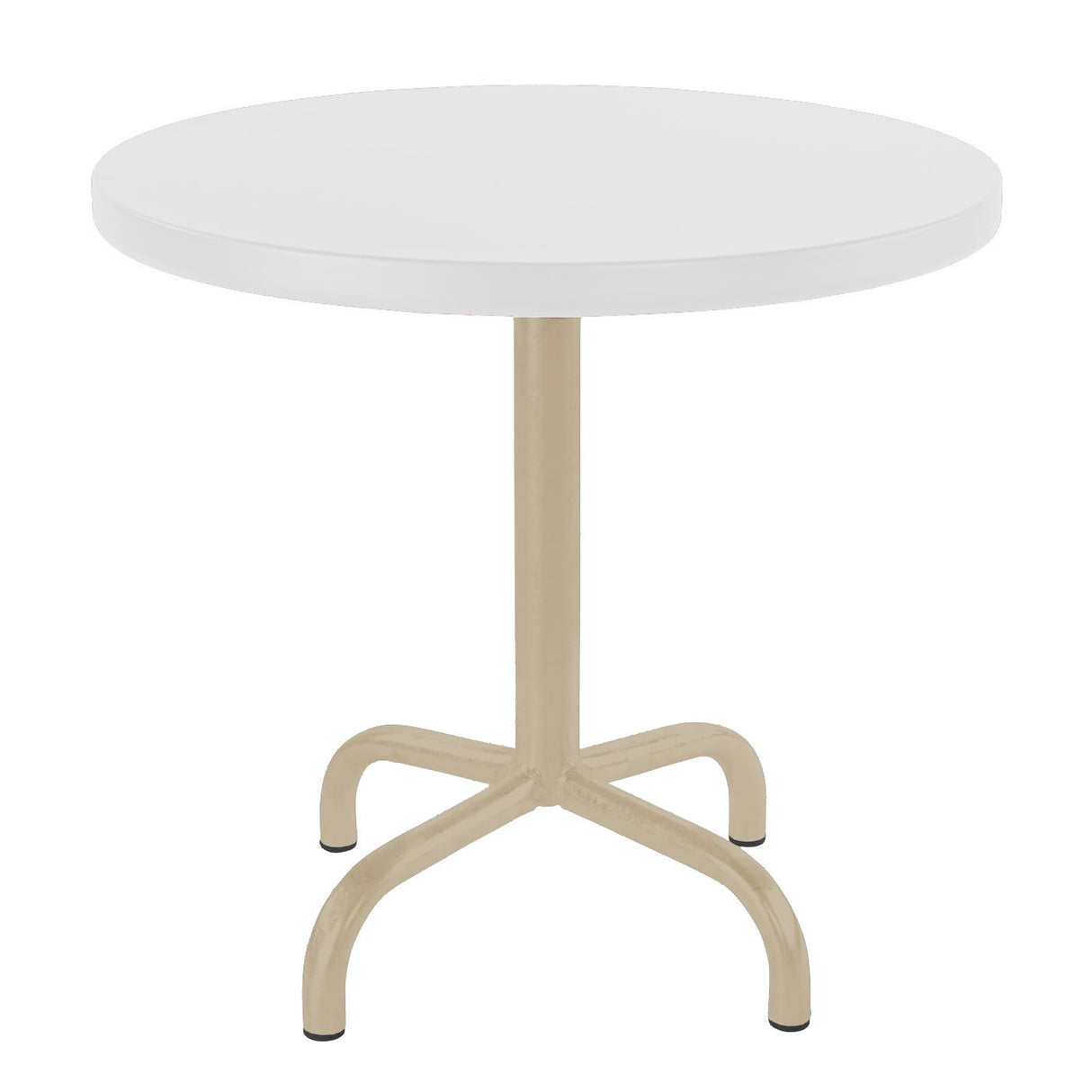 Schaffner Säntis Table d'appoint rabattable ronde Ø54cm Sable Pastel 15 Blanc 90 