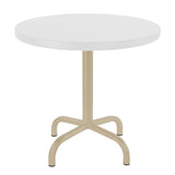 Schaffner Säntis Table d'appoint rabattable ronde Ø54cm Sable Pastel 15 Blanc 90 