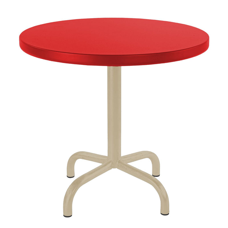 Schaffner Säntis Table d'appoint rabattable ronde Ø54cm Sable Pastel 15 Rouge 30 