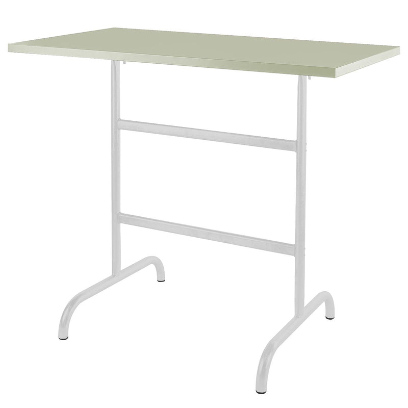Schaffner Säntis Table haute rabattable 130x70cm Blanc 90 Vert Pastel 64 