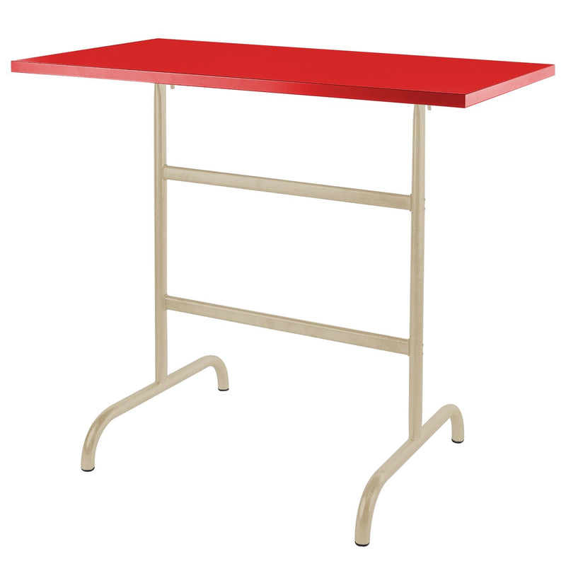 Schaffner Säntis Table haute rabattable 130x70cm Sable Pastel 15 Rouge 30 