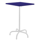 Schaffner Säntis Table haute rabattable 70x70cm Blanc 90 Bleu 53 