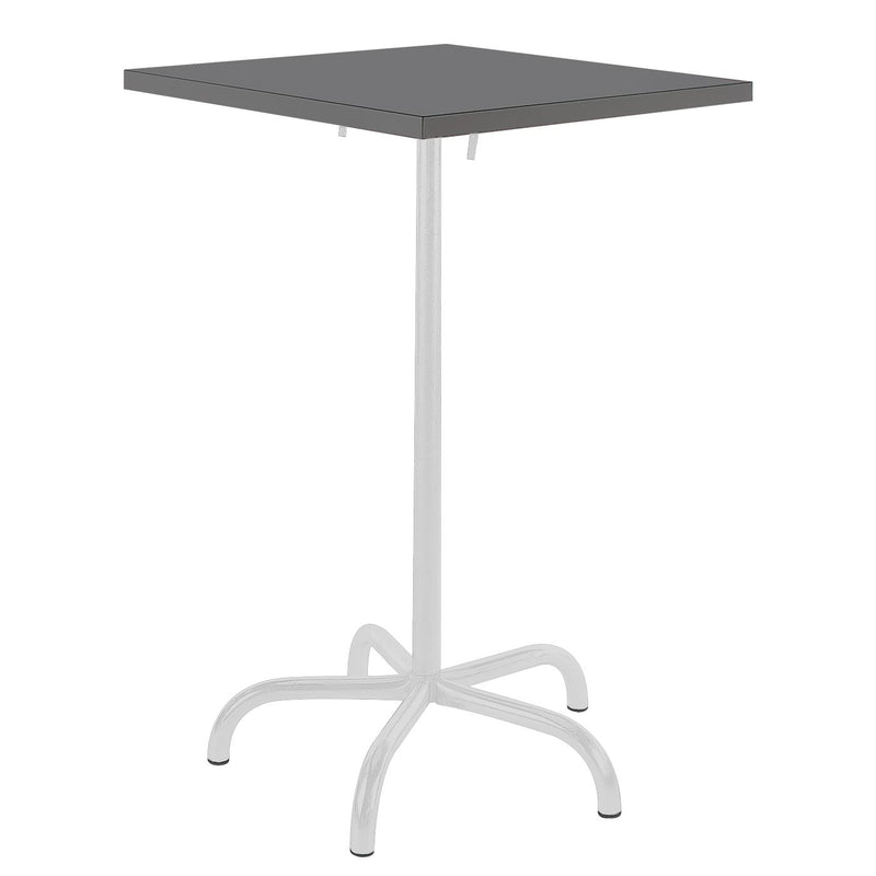 Schaffner Säntis Table haute rabattable 70x70cm Blanc 90 Graphite 73 