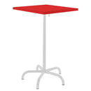 Schaffner Säntis Table haute rabattable 70x70cm Blanc 90 Rouge 30 