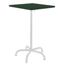 Schaffner Säntis Table haute rabattable 70x70cm Blanc 90 Vert Sapin 66 