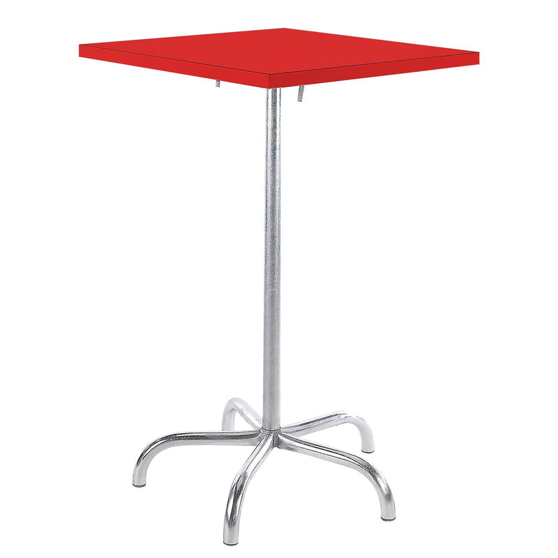 Schaffner Säntis Table haute rabattable 70x70cm Galvanisé à chaud 02 Rouge 30 