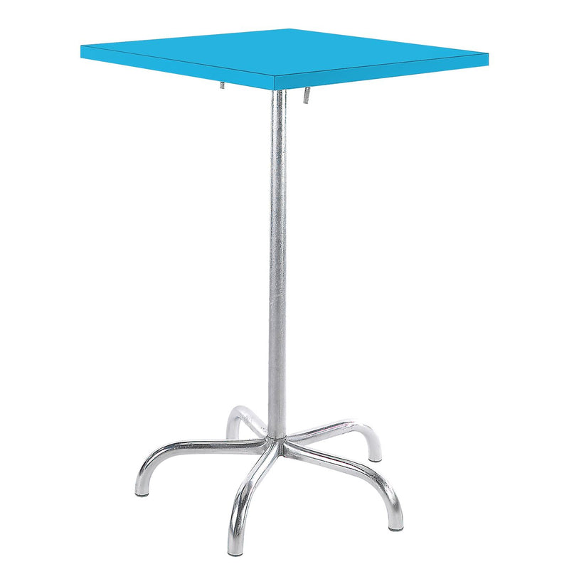 Schaffner Säntis Table haute rabattable 70x70cm Galvanisé à chaud 02 Turquoise 58 