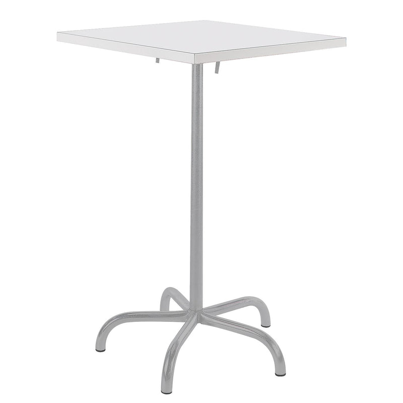 Schaffner Säntis Table haute rabattable 70x70cm Gris Argent 78 Blanc 90 