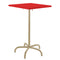 Schaffner Säntis Table haute rabattable 70x70cm Marron Pastel 83 Rouge 30 