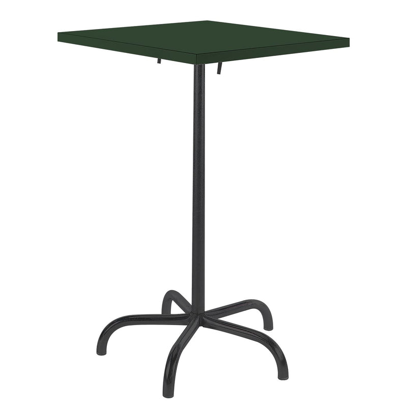 Schaffner Säntis Table haute rabattable 70x70cm Noir 91 Vert Sapin 66 