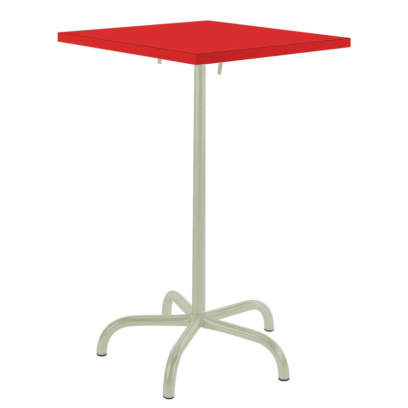 Schaffner Säntis Table haute rabattable 70x70cm Vert Pastel 64 Rouge 30 