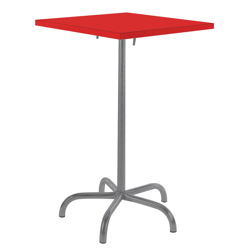 Schaffner Säntis Table haute rabattable 80x80cm Graphite 73 Rouge 30 