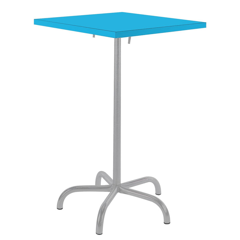 Schaffner Säntis Table haute rabattable 80x80cm Gris Argent 78 Turquoise 58 