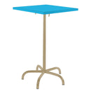 Schaffner Säntis Table haute rabattable 80x80cm Marron Pastel 83 Turquoise 58 