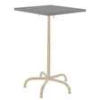 Schaffner Säntis Table haute rabattable 80x80cm Sable Pastel 15 Gris Argent 78 