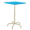 Schaffner Säntis Table haute rabattable 80x80cm Sable Pastel 15 Turquoise 58 