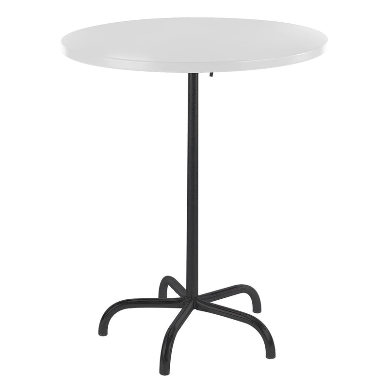 Schaffner Säntis Table haute rabattable ronde Ø80cm Noir 91 Blanc 90 
