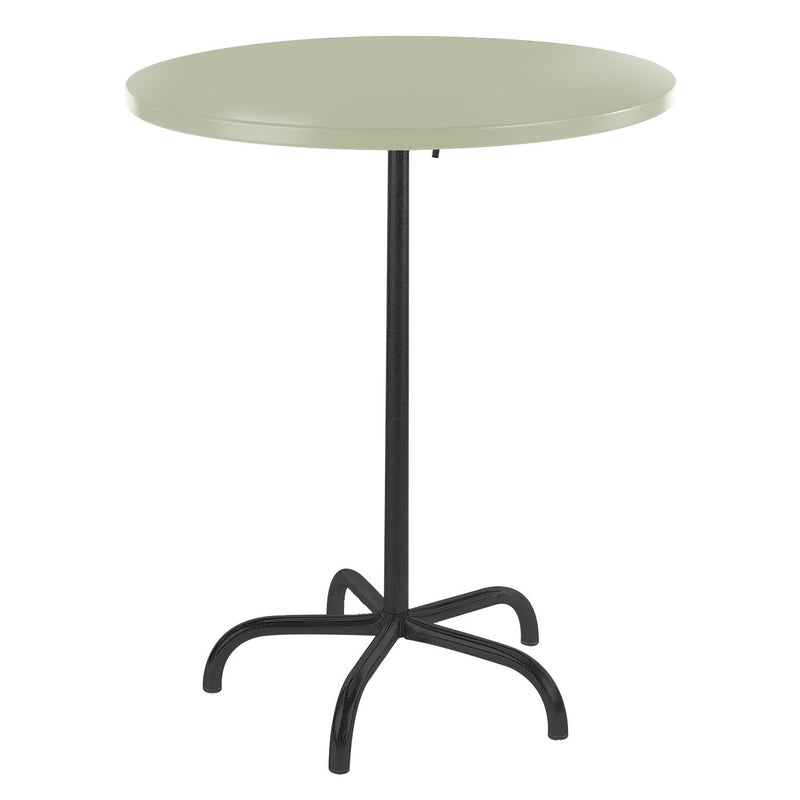 Schaffner Säntis Table haute rabattable ronde Ø80cm Noir 91 Vert Pastel 64 