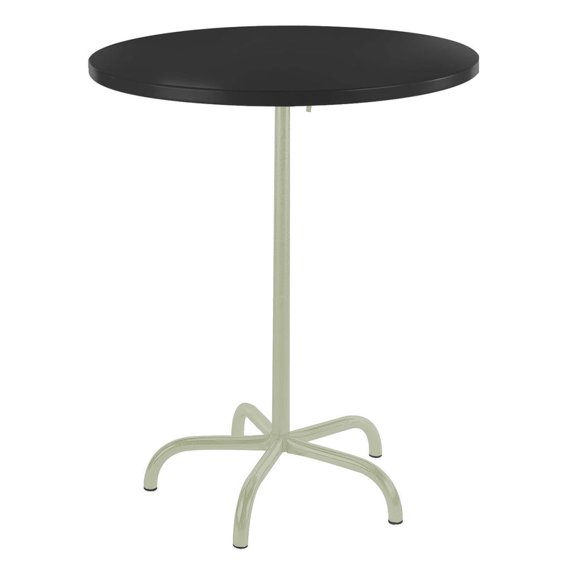 Schaffner Säntis Table haute rabattable ronde Ø80cm Vert Pastel 64 Noir 91 