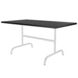 Schaffner Säntis Table repas rabattable 140x80cm Blanc 90 Anthracite 77 