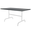 Schaffner Säntis Table repas rabattable 140x80cm Blanc 90 Graphite 73 