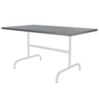 Schaffner Säntis Table repas rabattable 140x80cm Blanc 90 Gris Argent 78 
