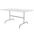 Schaffner Säntis Table repas rabattable 140x80cm Gris Argent 78 Blanc 90 
