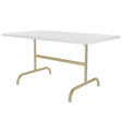 Schaffner Säntis Table repas rabattable 140x80cm Marron Pastel 83 Blanc 90 