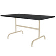 Schaffner Säntis Table repas rabattable 140x80cm Sable Pastel 15 Noir 91 