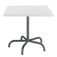 Schaffner Säntis Table repas rabattable 80x80cm Anthracite 77 Blanc 90 