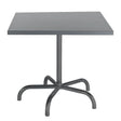 Schaffner Säntis Table repas rabattable 80x80cm Anthracite 77 Gris Argent 78 